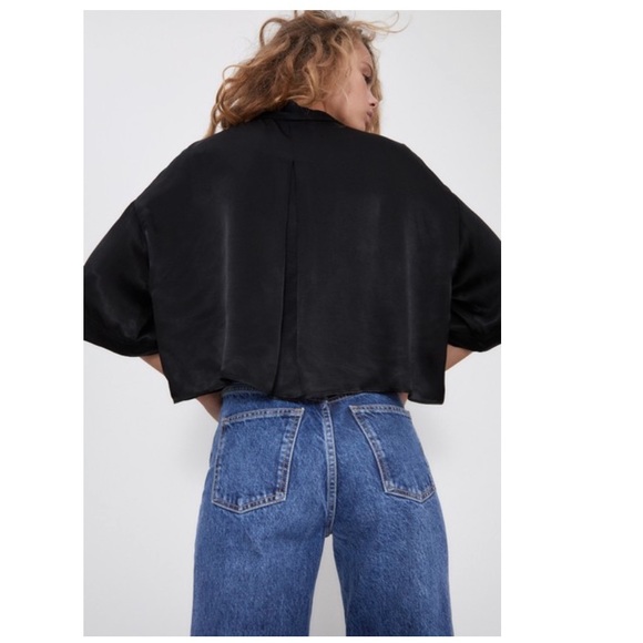 Zara Satin Effect Black Shorts and Top Set in Small - Picture 6 of 16